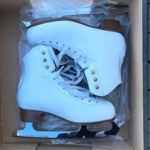 Graf white kids figure skates